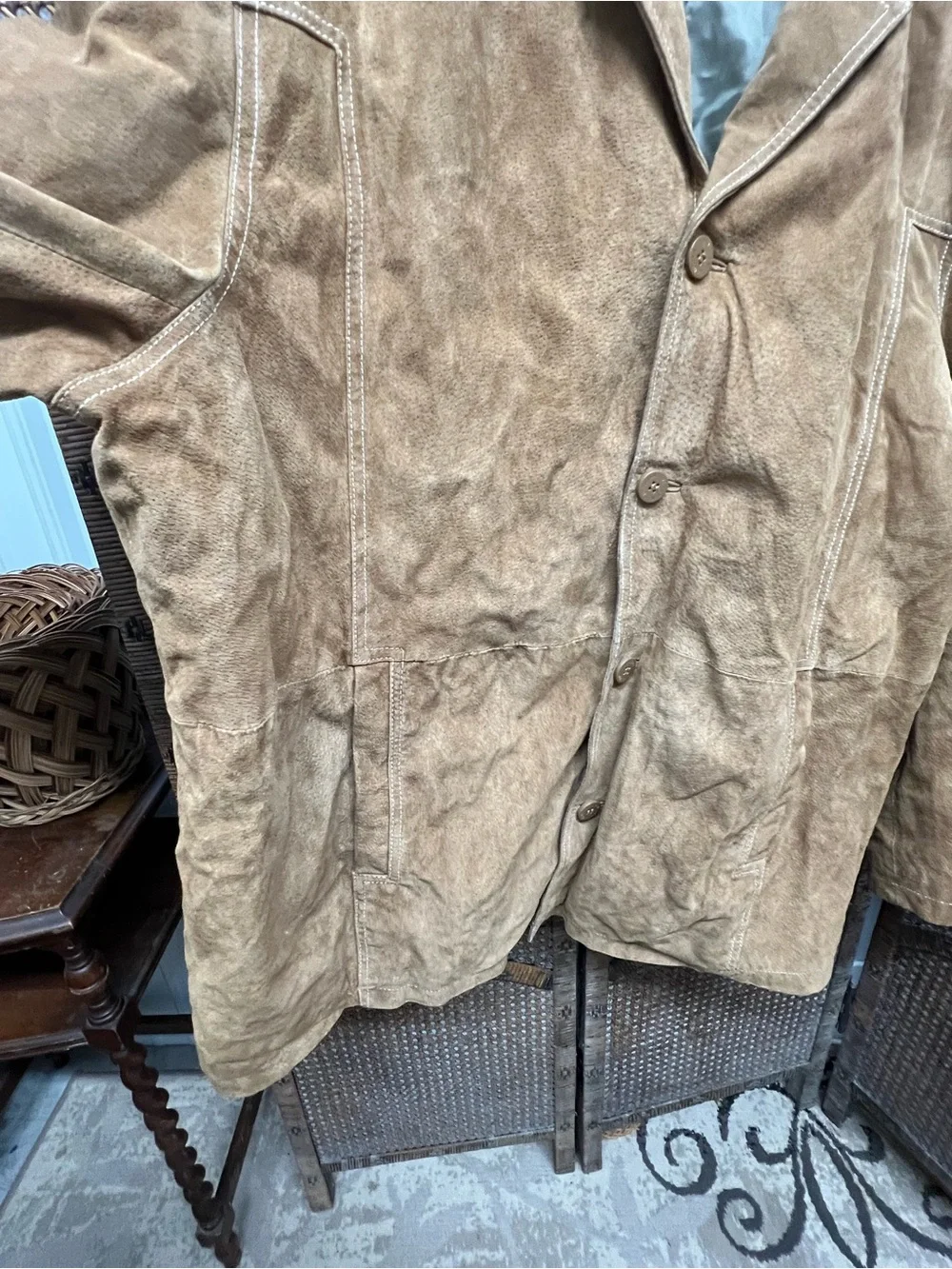 Wilson’s leather M. Julian coat 2X tan suede leather mens jacket coat